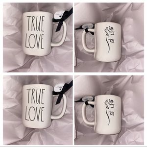 Rae Dunn Disney Collab Beauty and the Beast Mug Set